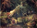 奴隷狩り陰惨な沼バージニア州の風景トーマス モランの森の森